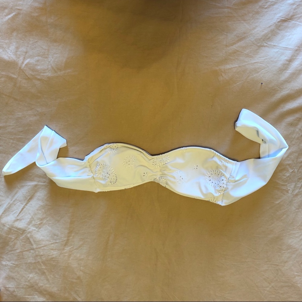 White Bandeau Swim Top